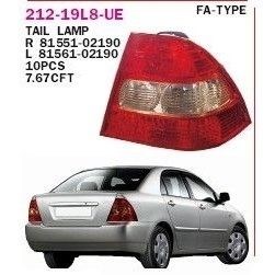 פנס אחורי טויוטה קורולה שמאל (2003-2004) 4 דלתות